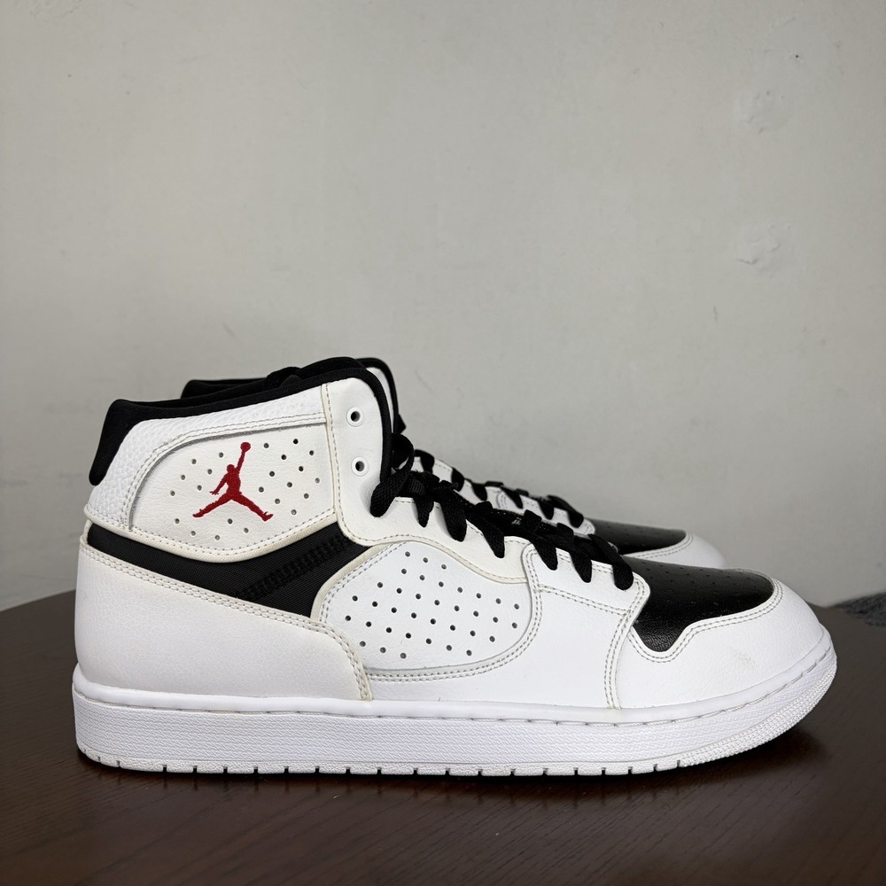Nike Air Jordan Access Shoes Men's 13 White Black Basketball Sneaker AR3762-101 - Picture 4 of 16